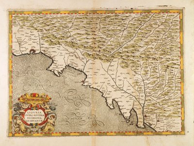 Oostelijke Ligurië, uit de Atlas van Italië door Giovanni Antonio Magini, kopergravure door Giovanni Antonio Magini