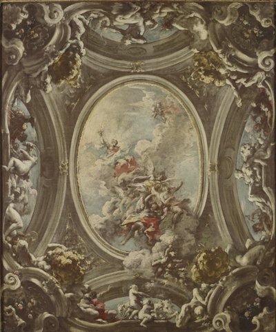 Een allegorie van de dageraad, 1736-37 door Giovanni Antonio Pellegrini