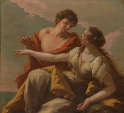 Bacchus en Ariadne, 1720s door Giovanni Antonio Pellegrini