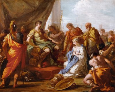 De continentie van Scipio door Giovanni Antonio Pellegrini