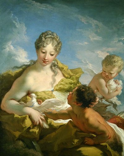 Venus en Cupido door Giovanni Antonio Pellegrini