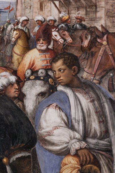 Aanbidding der Wijzen en Aanbidding der Herders door Giovanni Antonio Pordenone