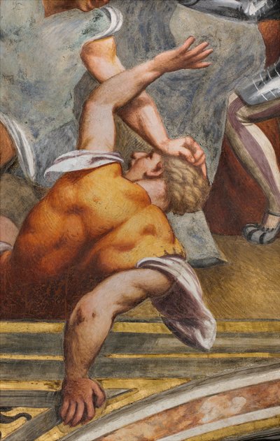 Middenbeuk, Eerste Zuidelijke Span, Christus aan het Kruis genageld, Il Pordenone door Giovanni Antonio Pordenone