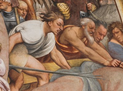 Middenbeuk, Tweede Zuidelijke Span, Jezus valt onder het Kruis, Il Pordenone door Giovanni Antonio Pordenone