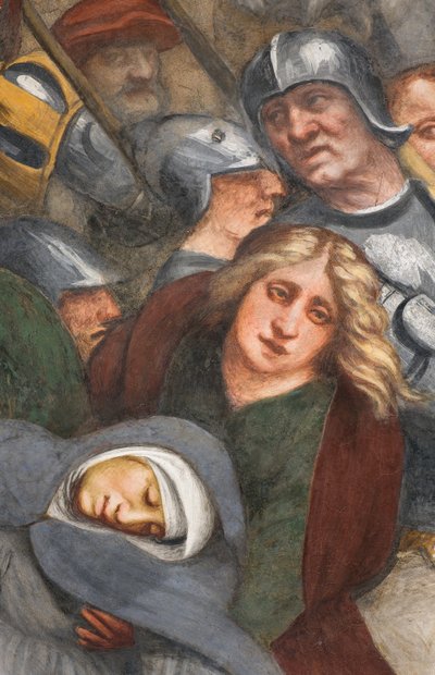 Middenbeuk, Tweede Zuidelijke Span, Jezus valt onder het kruis, Il Pordenone door Giovanni Antonio Pordenone