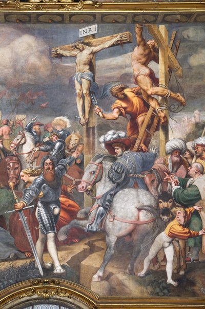 Kruisiging (detail) door Giovanni Antonio Pordenone