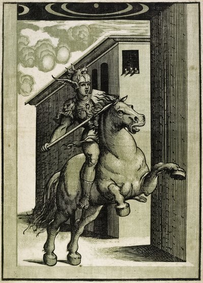 Marcus Curtius, ca. 1540 door Giovanni Antonio Pordenone