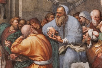 De Dispuut van St. Catharina met de Filosofen (detail) door Giovanni Antonio Pordenone