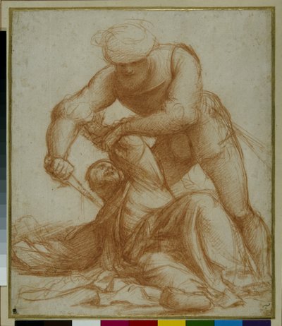 Studie van het martelaarschap van St. Peter Martyr door Giovanni Antonio Pordenone