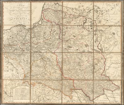 1807 kaart van Polen door Giovanni Antonio Rizzi-Zannoni
