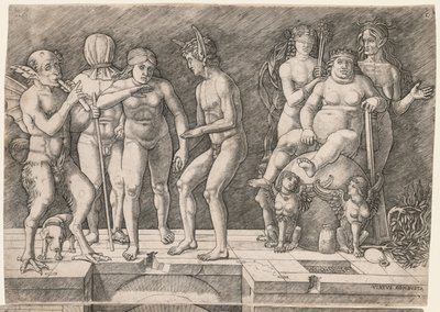 Allegorie van de Val van de Onwetende Mensheid: Virtus Combusta, c. 1500-1505 door Giovanni Antonio da Brescia