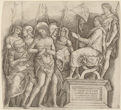 Christus voor Pilatus door Giovanni Antonio da Brescia
