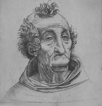 Hoofd van een oude man, ca. 1490-1525 door Giovanni Antonio da Brescia