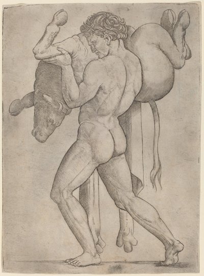 Hercules en de Kretenzische Stier door Giovanni Antonio da Brescia