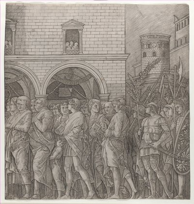 De Triomf van Caesar: de senatoren door Giovanni Antonio da Brescia