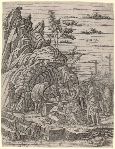 De Graflegging met Drie Vogels door Giovanni Antonio da Brescia, after Andrea Mantegna