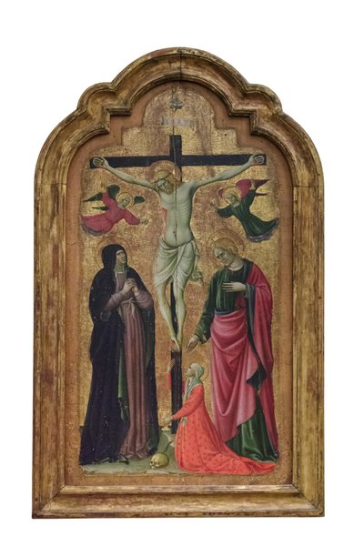 Kruisiging met Sint Lucia door Giovanni Antonio da Pesaro