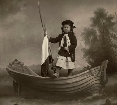Portret van Lidia Mastracchio met vlag door Phillipe de Marlier