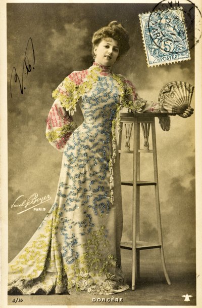 Ansichtkaart: Portret van Arlette Dorgere/Nee Anna Mathilde Irma Jouve (1880 - 1965), komiek, danser en zanger door Phillipe de Marlier