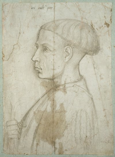 Buste van een jonge man in profiel, 1430-40 door Giovanni Badile