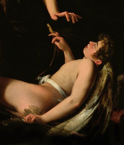 (detail) Cupido uit Heilige Liefde en Profane Liefde, 1602 door Giovanni Baglione
