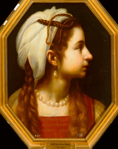 Portret van een meisje. 10032898 ... door Giovanni Baglione