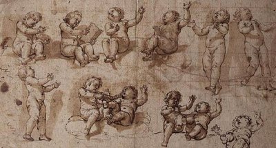 Studies van putti door Giovanni Baglione