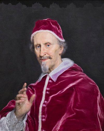 Portret van Clemens IX Rospigliosi in zegening door Giovanni Battista (1639 1709) Gaulli