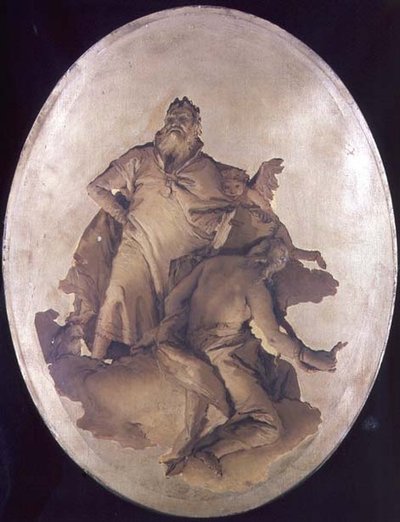 Allegorie van Verdienste en Voorzichtigheid door Giovanni Battista Tiepolo
