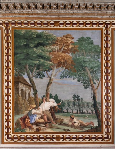 Gastverblijven, kamer van de landelijke scènes: "De rust van de boer" door Giovanni Battista Tiepolo