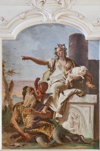 Onschuld verdrijft Bedrog door Giovanni Battista Tiepolo