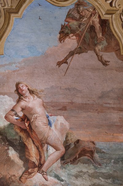 Palazzina: tweede kamer of kamer van Ariosto met fresco