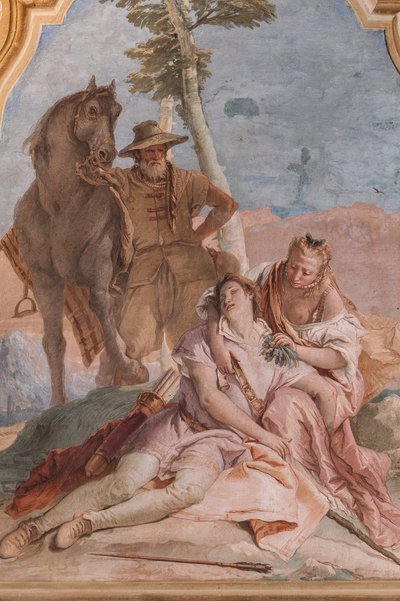 Palazzina (Klein Gebouw): tweede kamer of kamer van Ariosto met fresco