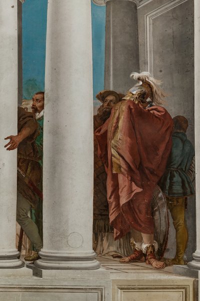 Palazzina, de ingangshal: "Het offer van Iphigenia", detail door Giovanni Battista Tiepolo