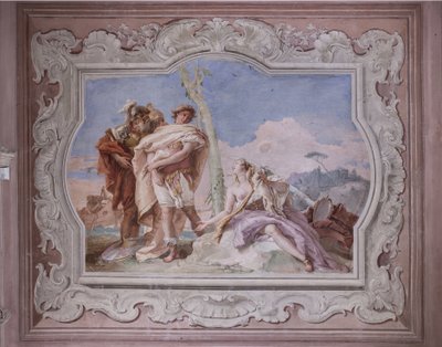 Palazzina: uitzicht op de vierde kamer of van Torquato Tasso, met fresco