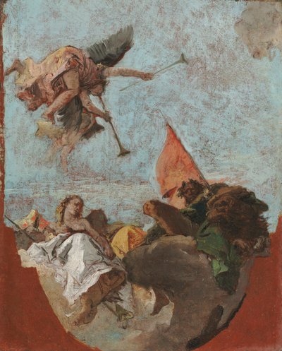 Schets voor een plafond, ca. 1750 door Giovanni Battista Tiepolo