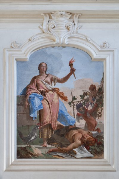 Waakzaamheid triomfeert over Slaperigheid door Giovanni Battista Tiepolo