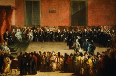 Consilium in Arena door Giovanni Battista Tiepolo