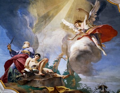 Het offer van Abraham (detail) door Giovanni Battista Tiepolo