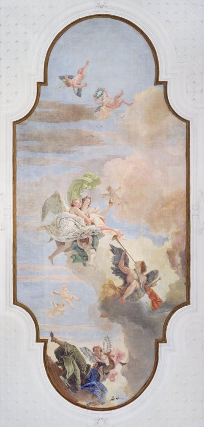 De triomf van standvastigheid en voorzichtigheid door Giovanni Battista Tiepolo