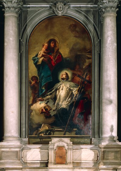De Maagd verschijnt aan Sint Jan van Nepomuk door Giovanni Battista Tiepolo