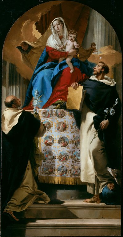 Maagd en Kind met Heiligen Dominicus en Hyacinthus door Giovanni Battista Tiepolo