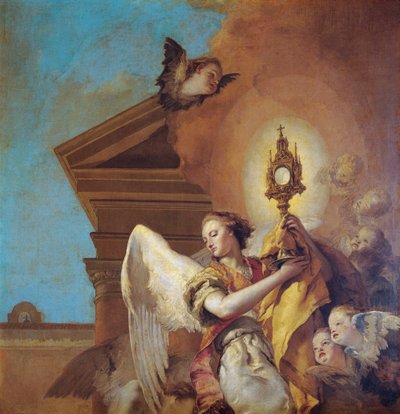 Visioen van Sint Pascual Bailón (detail) door Giovanni Battista Tiepolo