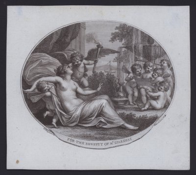 Benefietkaartje voor Italiaanse violist, componist en opera-impresario Felice de Giardini door Giovanni Battista (after) Cipriani