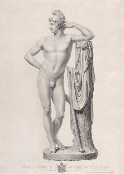 Parijs leunend op een boomstronk, 1817 door Giovanni Battista Balestra