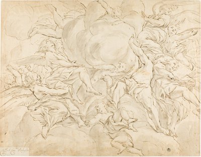 Glorie van engelen door Giovanni Battista Beinaschi