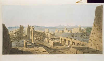 Algemeen overzicht van de ruïnes van de Grote Tempel van Karnak, ontdekt door G. Belzoni, uit Platen ter illustratie van de onderzoeken in Egypte en Nubië, gegraveerd door Charles Hullmandel, 1820 door Giovanni Battista Belzoni