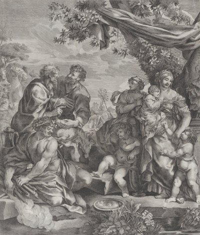 Allegorisch Tafereel met een Offerlam, 1640-70 door Giovanni Battista Bonacina