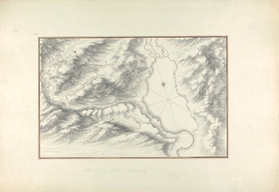 Plan van het Meer van Tiberias door Giovanni Battista Borra