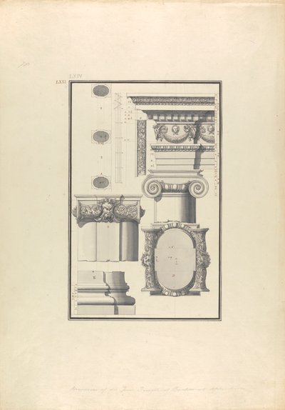 Overblijfselen van een Ionische tempel van Bacchus in Aphrodisias door Giovanni Battista Borra